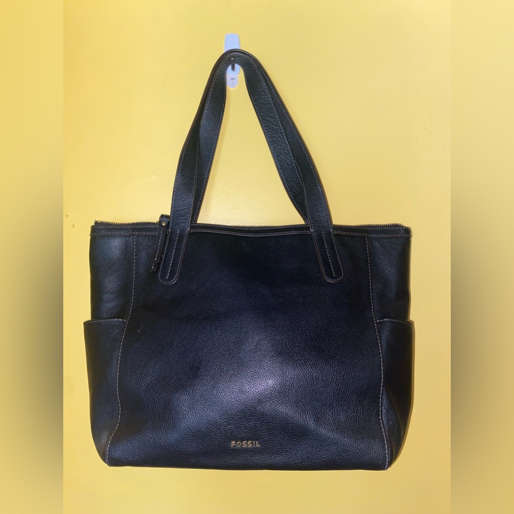 Fossil Mimi black leather Tote purse